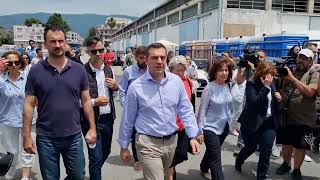 Στο λιμάνι της Καλαμάτας ο πρόεδρος του ΣΥΡΙΖΑ-ΠΣ Αλέξης Τσίπρας