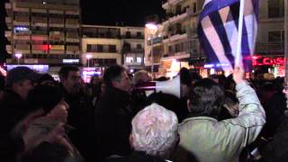Συγκέντρωση στο πλευρό της κυβέρνησης για τη διαπραγμάτευση και κατά της λιτότητας στην Καλαμάτα