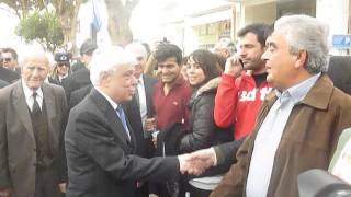 O Πρόεδρος της Δημοκρατίας χαιρετάει τους Καλαμάτιανούς