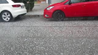 Ισχυρή χαλαζόπτωση στην Καλαμάτα