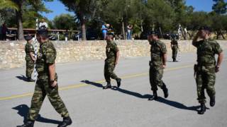 Στρατιωτική παρέλαση μετά την ορκωμοσία της 2016 Δ' ΕΣΣΟ στο 9ο ΣΠ στην Καλαμάτα