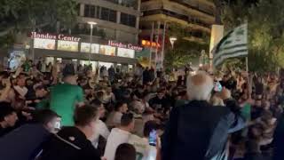 Πανηγυρισμοί στην Καλαμάτα για το 7ο ευρωπαϊκό του Παναθηναϊκού στο μπάσκετ