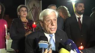 Μήνυμα Παυλόπουλου μετά την Ανάσταση στο ναό Υπαπαντής στην Καλαμάτα
