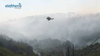 Μεσσηνία: Πύρινα μέτωπα σε Πετράλωνα και Μαγγανιακό