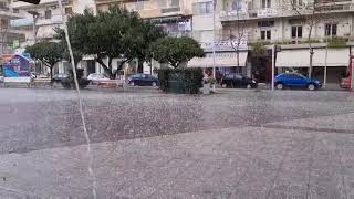Ισχυρή χαλαζόπτωση στην Καλαμάτα