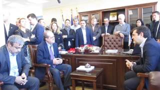 Συναντηση Νίκα - Τσίπρας στο δημαρχείο Καλαμάτας (1)