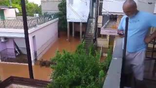 Καταστροφές στην Καλαμάτα από την καταιγίδα - 07/09/2016