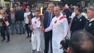 Υποδοχή της Ολυμπιακής Φλόγας στην Κυπαρισσία