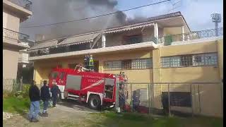Καλαμάτα: Πυρκαγιά σε διαμέρισμα πίσω από το γήπεδο του Μεσσηνιακού