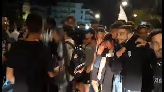 Υποδοχή της αποστολής της "Μαύρης Θύελλας" στην Παραλία της Καλαμάτας