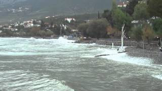 ΚΥΜΑΤΑ ΣΤΗ ΜΙΚΡΗ ΜΑΝΤΙΝΕΙΑ - ΚΑΚΟΚΑΙΡΙΑ 29/11/2012