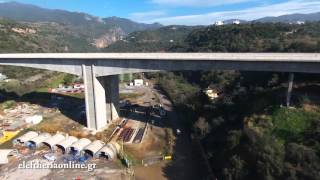 Στο εργοτάξιο της γέφυρας του Νέδοντα με drone