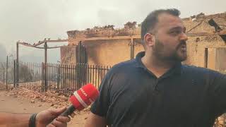 Μεσσηνία: Ο αντιδήμαρχος Τριφυλίας Βασίλης Τζανέτος για τη φωτιά που έκαψε σπίτια στο Κρυονέρι