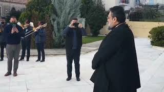 Πρωτοχρονιάτικα κάλαντα από την Φιλαρμονική Καλαμάτας στον Μητροπολίτη Μεσσηνίας