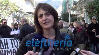 Καλαμάτα: Πολυπληθής διαμαρτυρία για "να μη συγκαλυφθεί το έγκλημα των Τεμπών" (2)