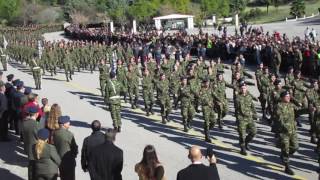 Παρέλαση στην ορκωμοσία της 2016 ΣΤ' ΕΣΣΟ στο 9ο Σύνταγμα Πεζικού Καλαμάτας