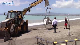 Καλαμάτα: Καταστράφηκε από τα κύματα το Seatrac στην Ανάσταση