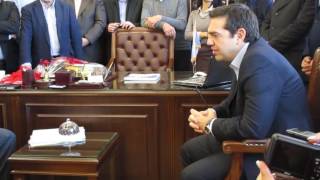 Συνάντηση Νίκα - Τσίπρα στο δημαρχείο Καλαμάτας (2)