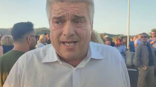 Ο βουλευτής Μεσσηνίας Μίλτος Χρυσομάλλης στα εγκαίνια του Πάτρα - Πύργος
