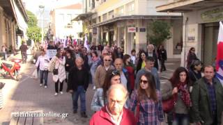 Πορεία του ΠΑΜΕ στο κέντρο της Καλαμάτας