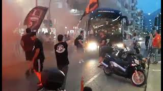 Αποθέωση των παικτών της Καλαμάτας στο κέντρο της πόλης