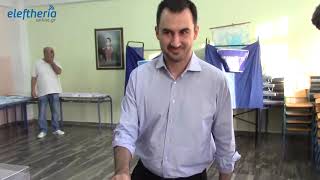 Στο 1ο Γυμνάσιο Καλαμάτας ψήφισε ο Αλ. Χαρίτσης