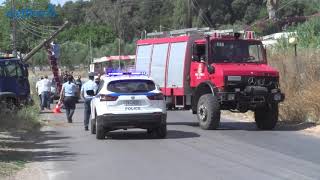 Μεσσηνία: Βυτιοφόρο με προπάνιο προσέκρουσε σε κολόνα - Κινητοποίηση της Πυροσβεστικής