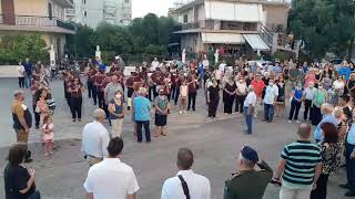 Υποδοχή Παναγίας Δημιοβίτισσας στην Καλαμάτα - Ανάκρουση εθνικού ύμνου
