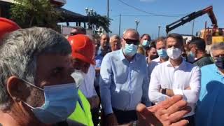 Στο λιμάνι του Μαράθου ο πρωθυπουργός Κυριάκος Μητσοτάκης