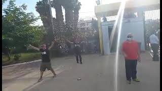 Πανηγυρισμοί των φιλάθλων μετά τη νίκη της Καλαμάτας επί της Καλλιθέας