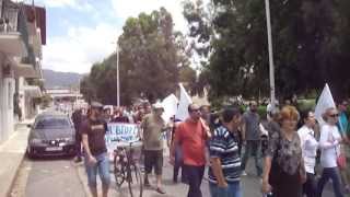 Ενωτική πορεία στην Καλαμάτα κατά του "λουκέτου" στην ΕΡΤ