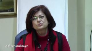 Η βουλευτής ΚΚΕ Δ. Μανωλάκου στην Καλαμάτα