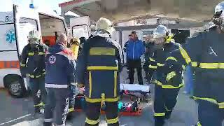 Άσκηση ετοιμότητας για σεισμό - φωτιά στο Νοσοκομείο Κυπαρισσίας (1)
