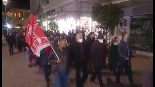 Αντιπολεμική διαμαρτυρία από την Αντιφασιστική Κίνηση Καλαμάτας